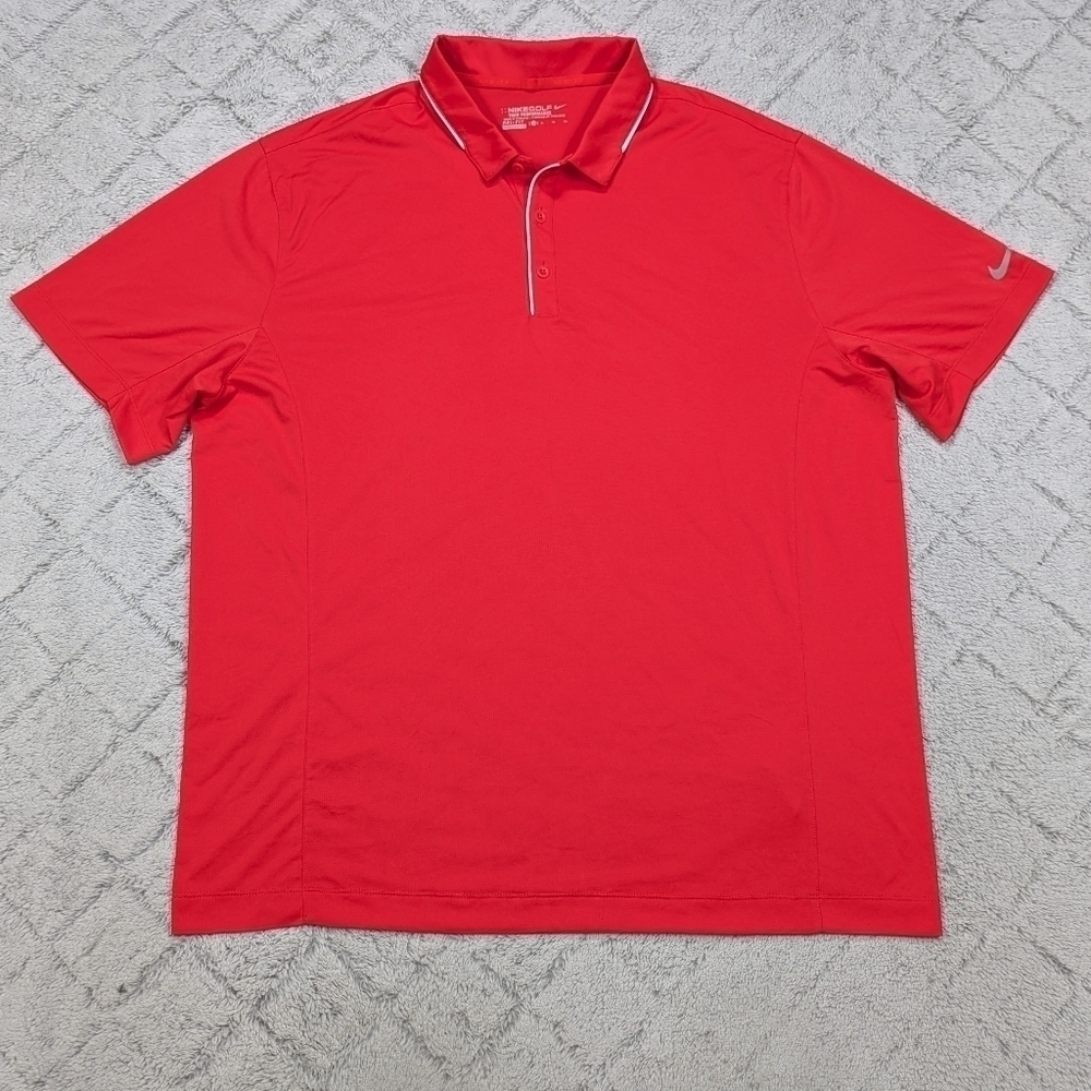 Nike Shirt Men's XL Red Polo Golf Tour Performance Lightweight Dri-Fit